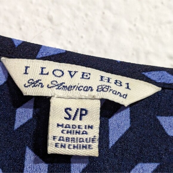 I Love H81 Sheer Blue Mini Dress with Attached Belt, Women's Small Petite - Picture 3 of 9